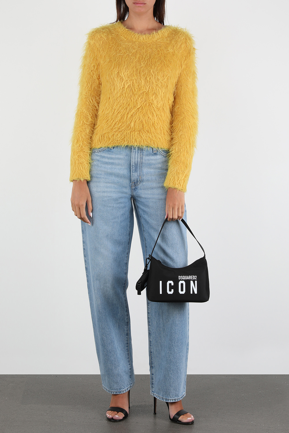 סוודר פרווה טבעונית ארוך